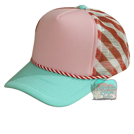 Candy Cane Trucker Hat