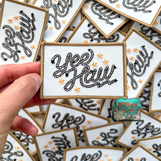 Yee Haw Rope Embroidered Patch