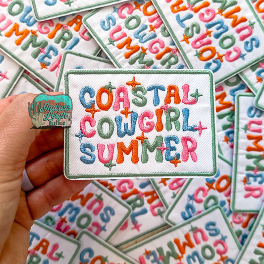 Coastal Cowgirl Summer Embroidered Patch