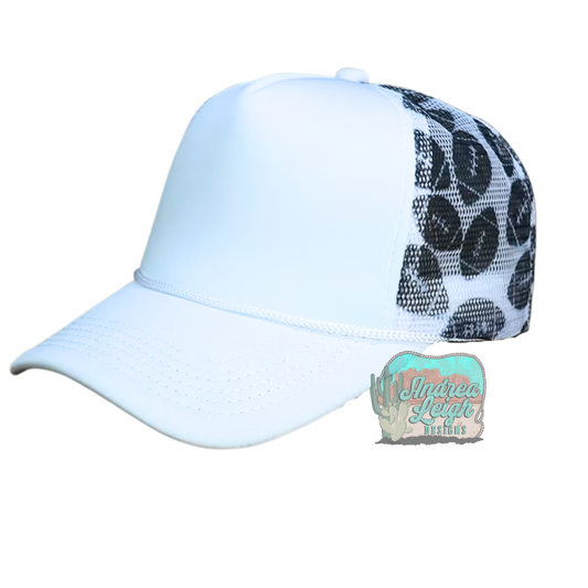 White and Black Footballs Trucker Hat