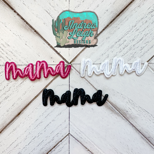 Mama Glitter Embroidered Patch