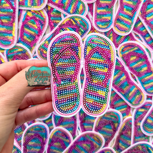 Sandals Sequin Embroidered Patch