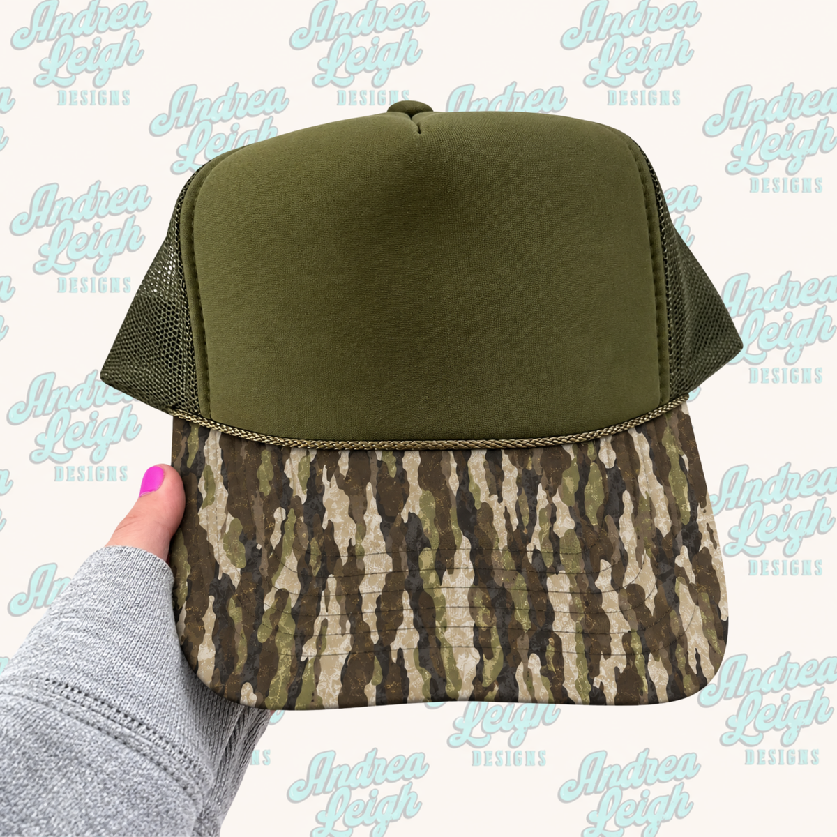 Camo Hat Brim DTF Transfer