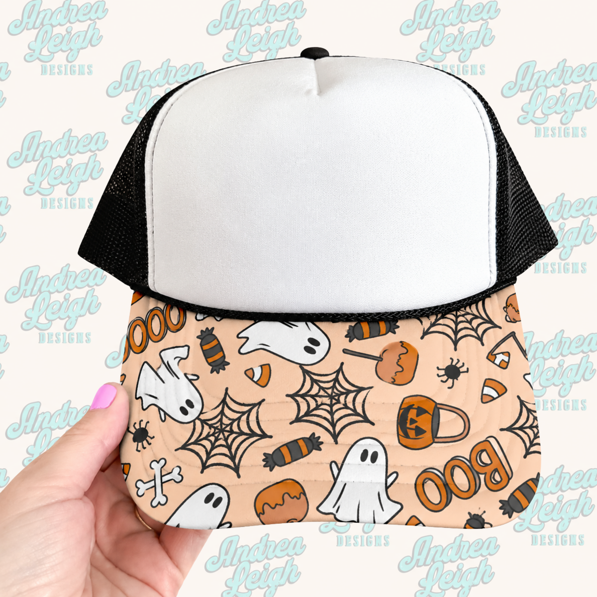 Halloween Beige Hat Brim DTF Transfer