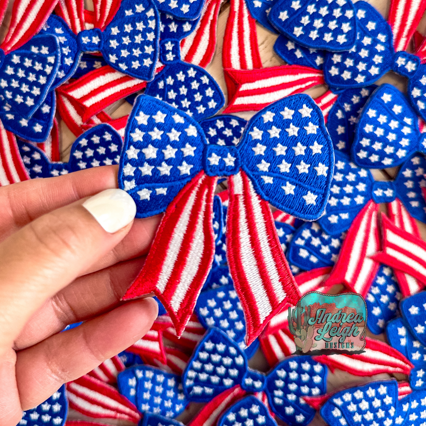 ALD EXCLUSIVE- American Coquette Bow Embroidered Patch
