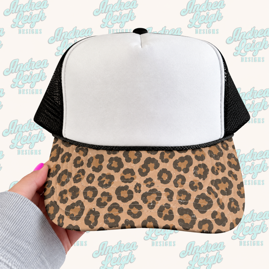 Lighter Leopard Print Hat Brim DTF Transfer