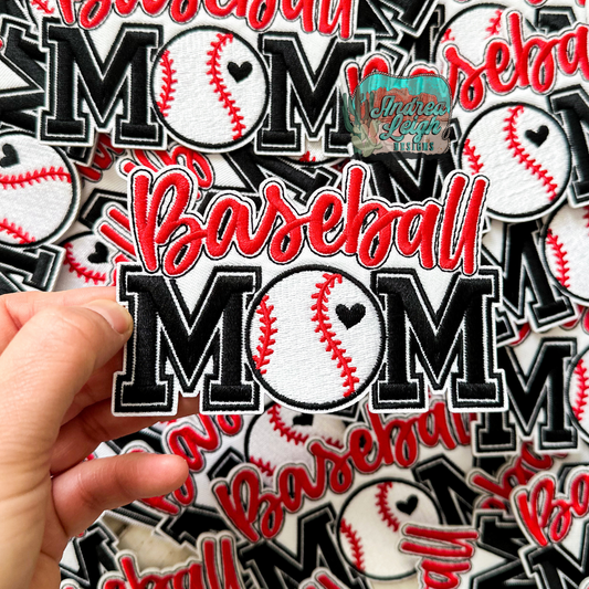 Baseball Mom Embroidered Patch