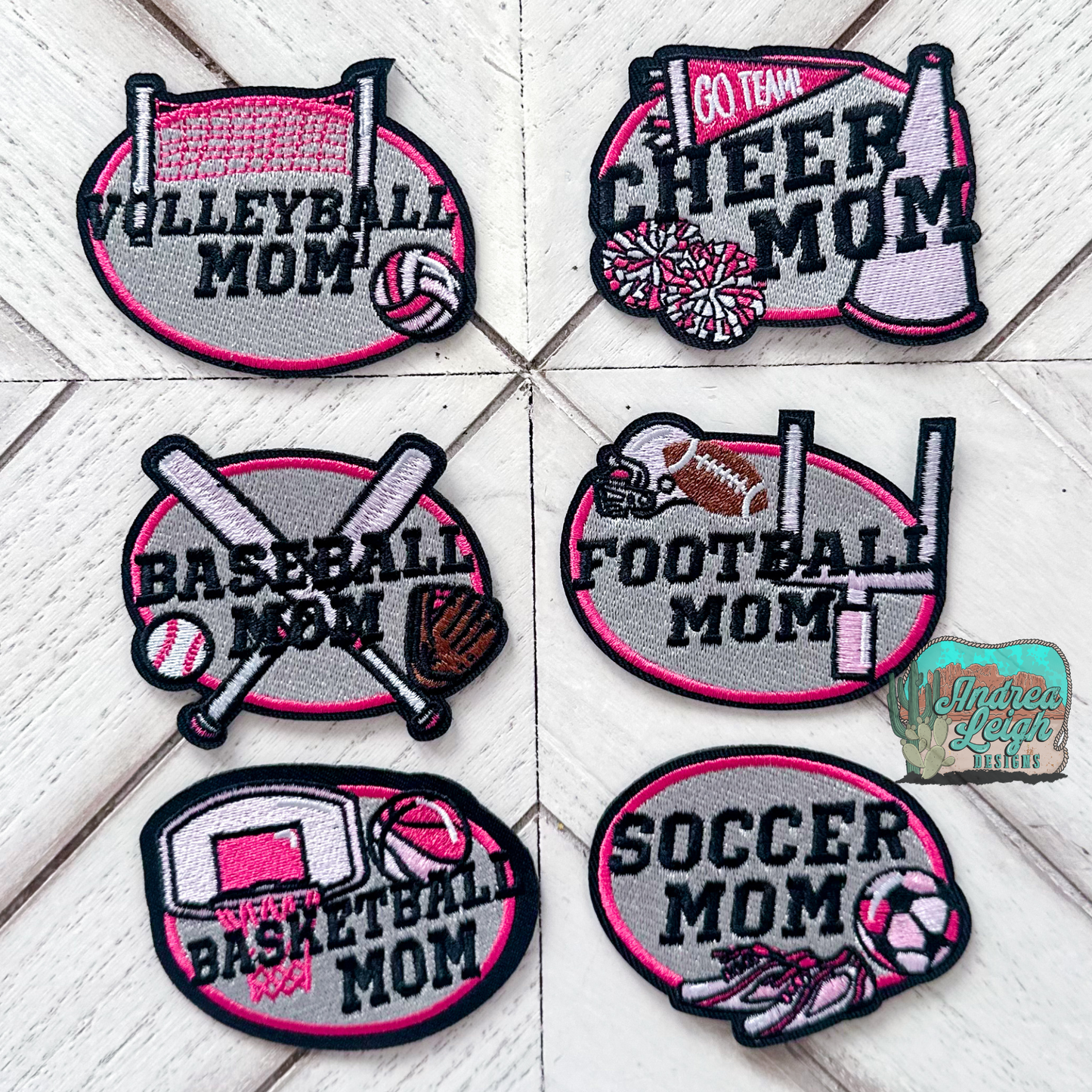 Sports Moms Embroidered Patches