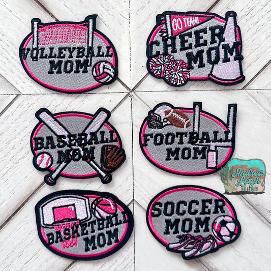 Sports Moms Embroidered Patches