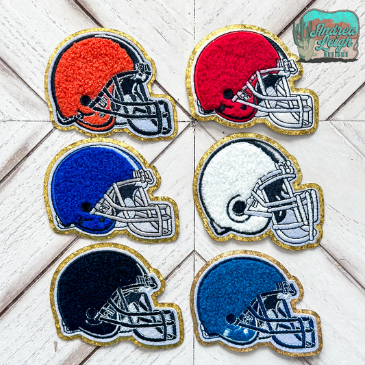 Football Helmets Embroidered Patches