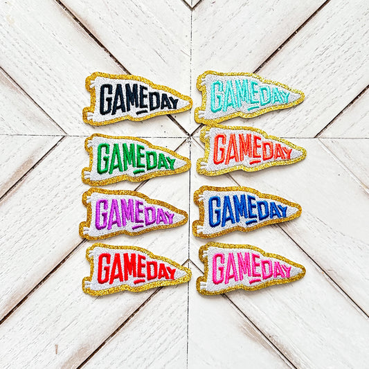 Small Glitter Game Days Embroidered Patch