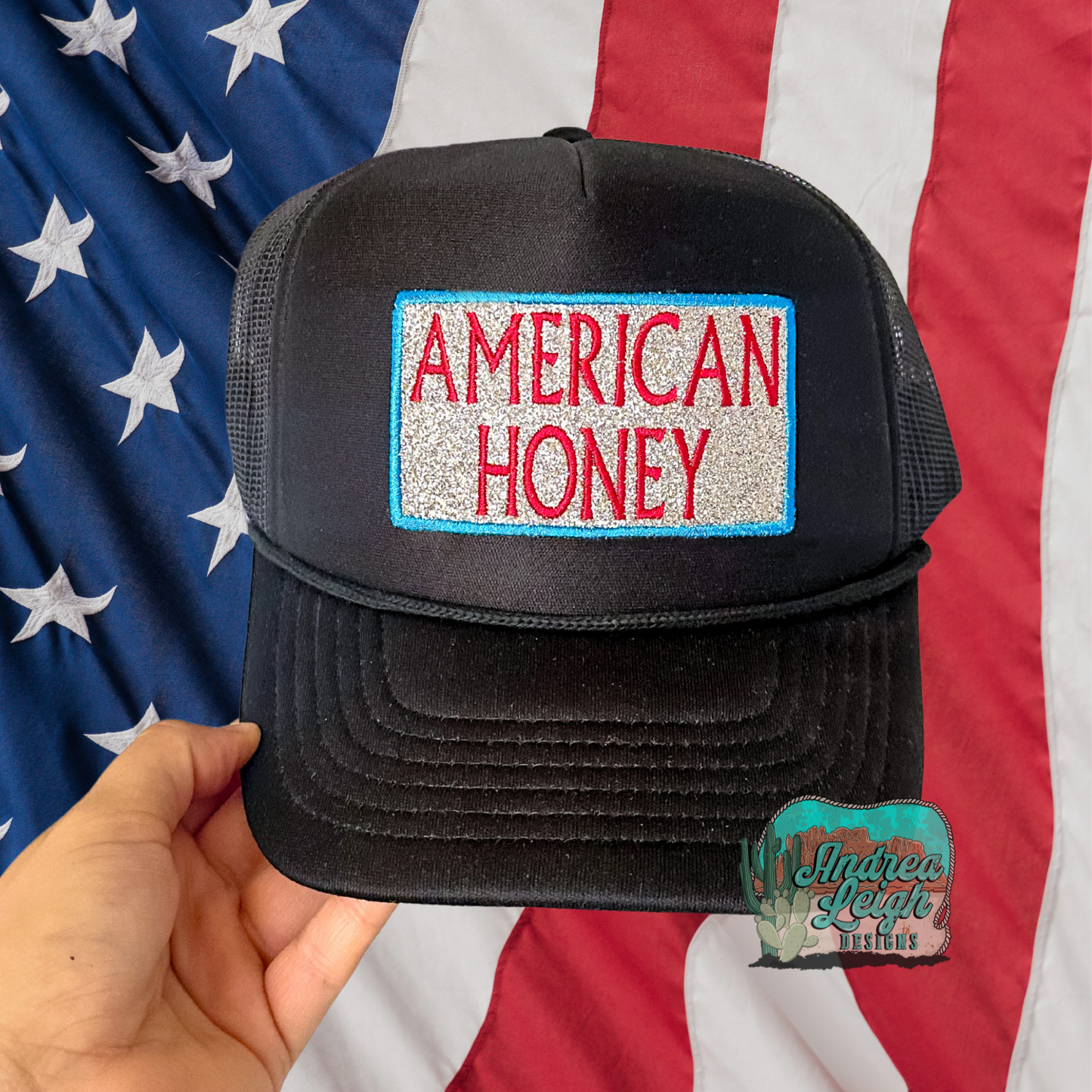 ALD EXCLUSIVE- American Honey Glitter Handmade Embroidered Patch