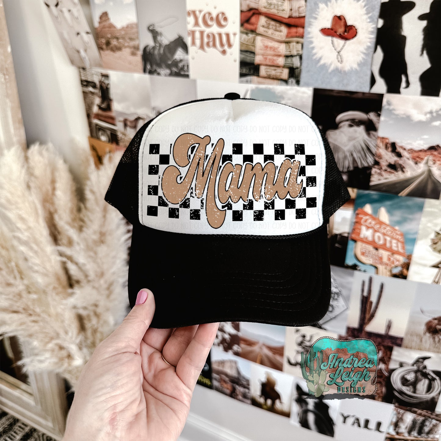 DTF Transfers Mama Checkered