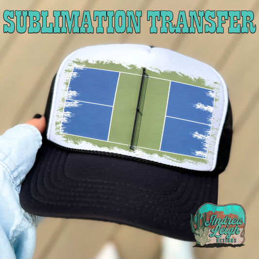 Pickleball Court Sublimation Transfer