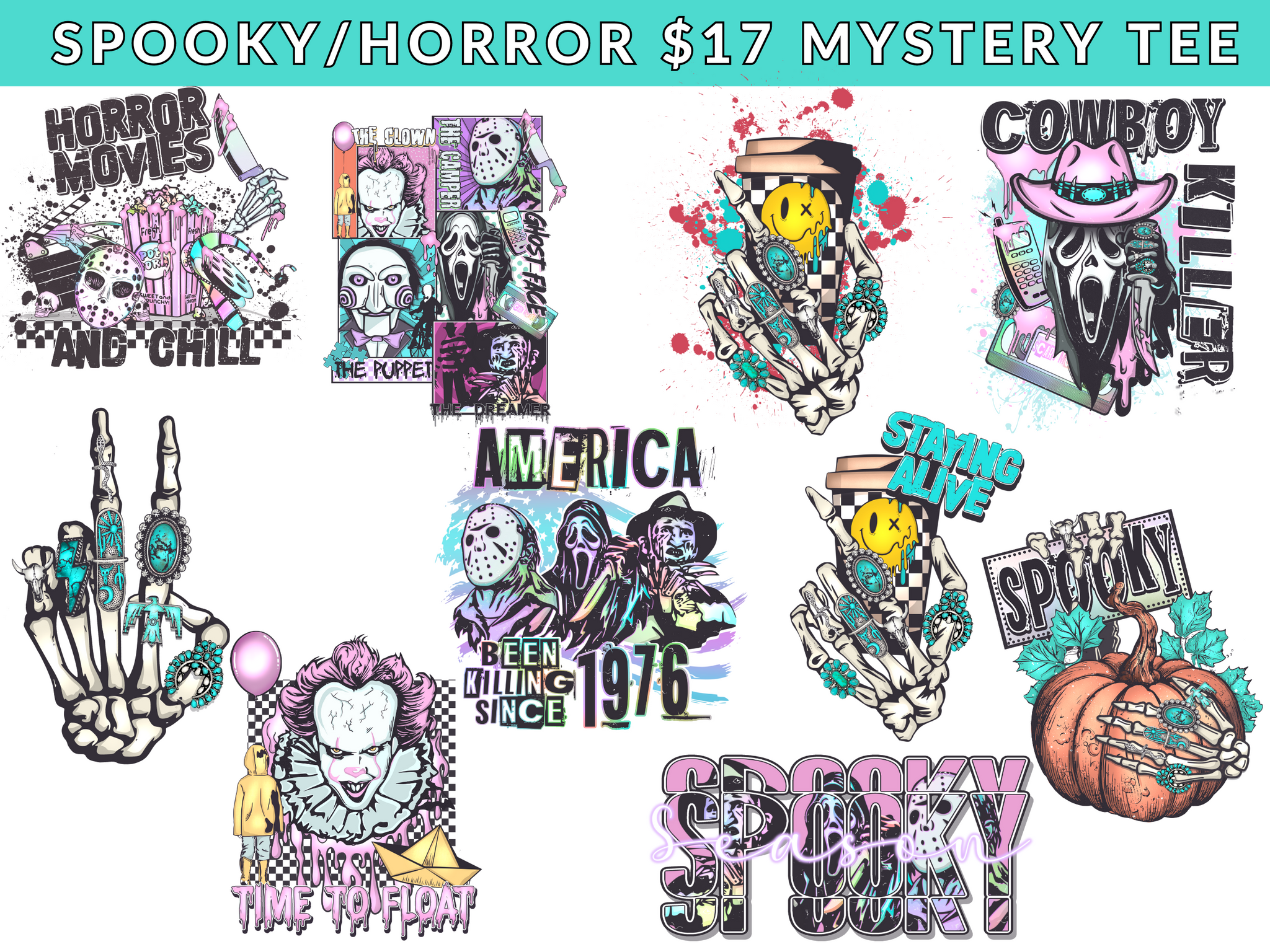 Spooky/Horror $17 Mystery Tee