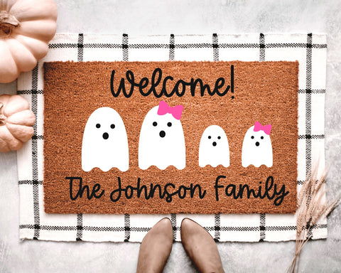 Ghost Family Custom Doormat
