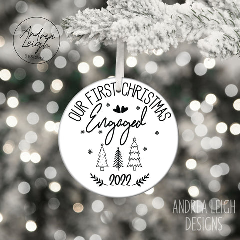 Our First Christmas Engaged Ornament
