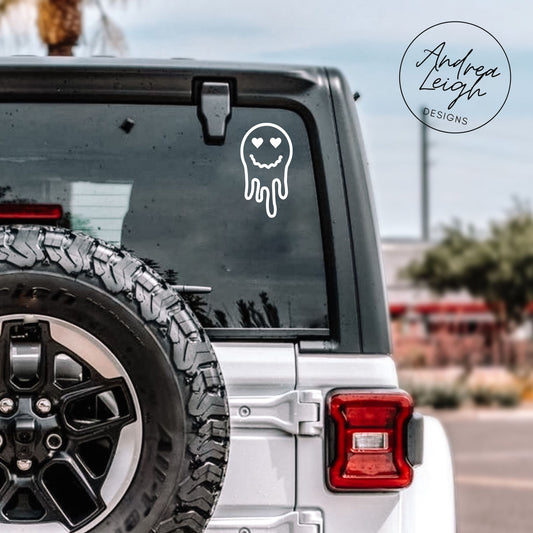 Melting Smiley Face Decal