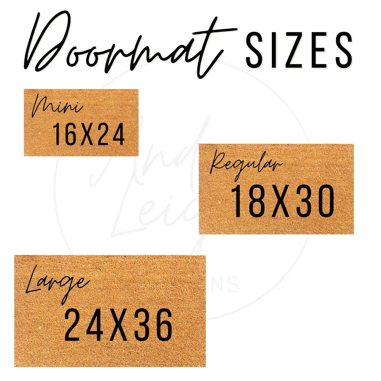 Leopard Monogram Personalized Doormat