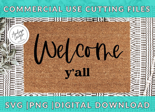 Welcome Y'all Doormat Digital Download