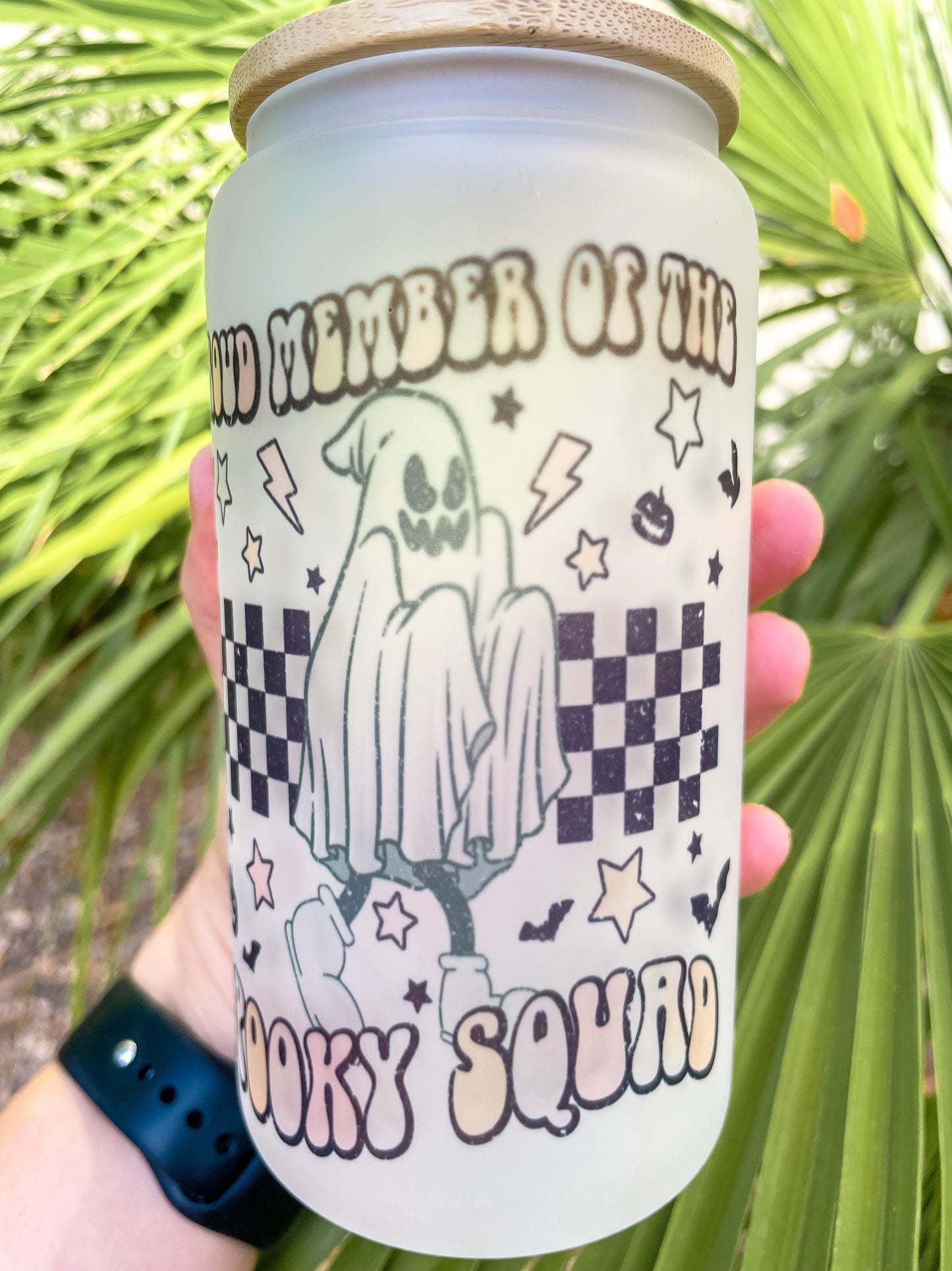 Discounted Proud Member of Spooky Squad Sublimation Glass Can