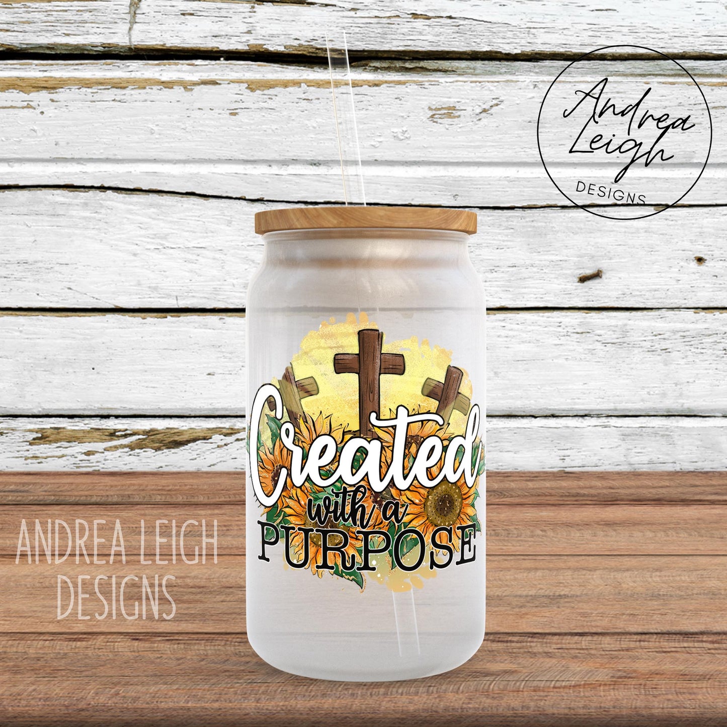 Created With A Purpose Sublimation Glass Can