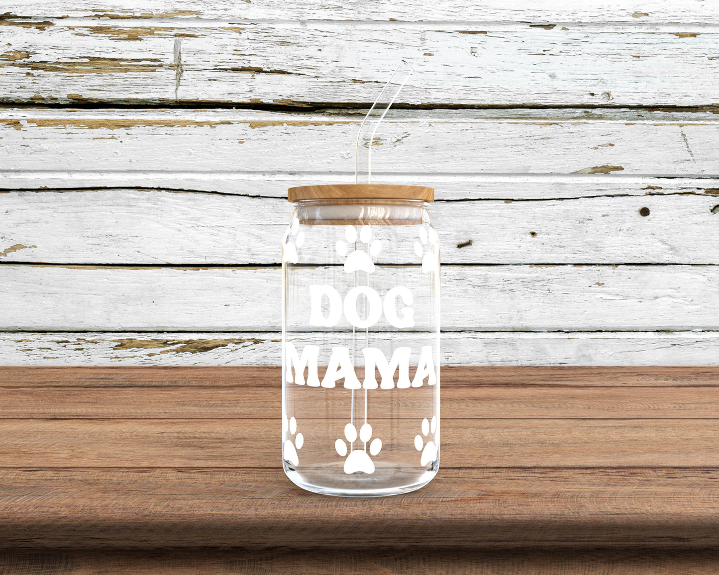 Dog Mama Glass Can