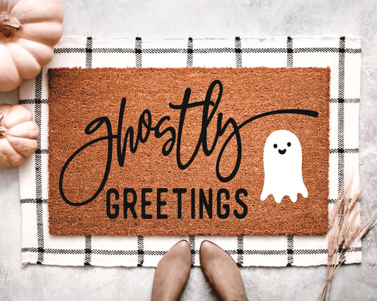 Ghostly Greetings Doormat