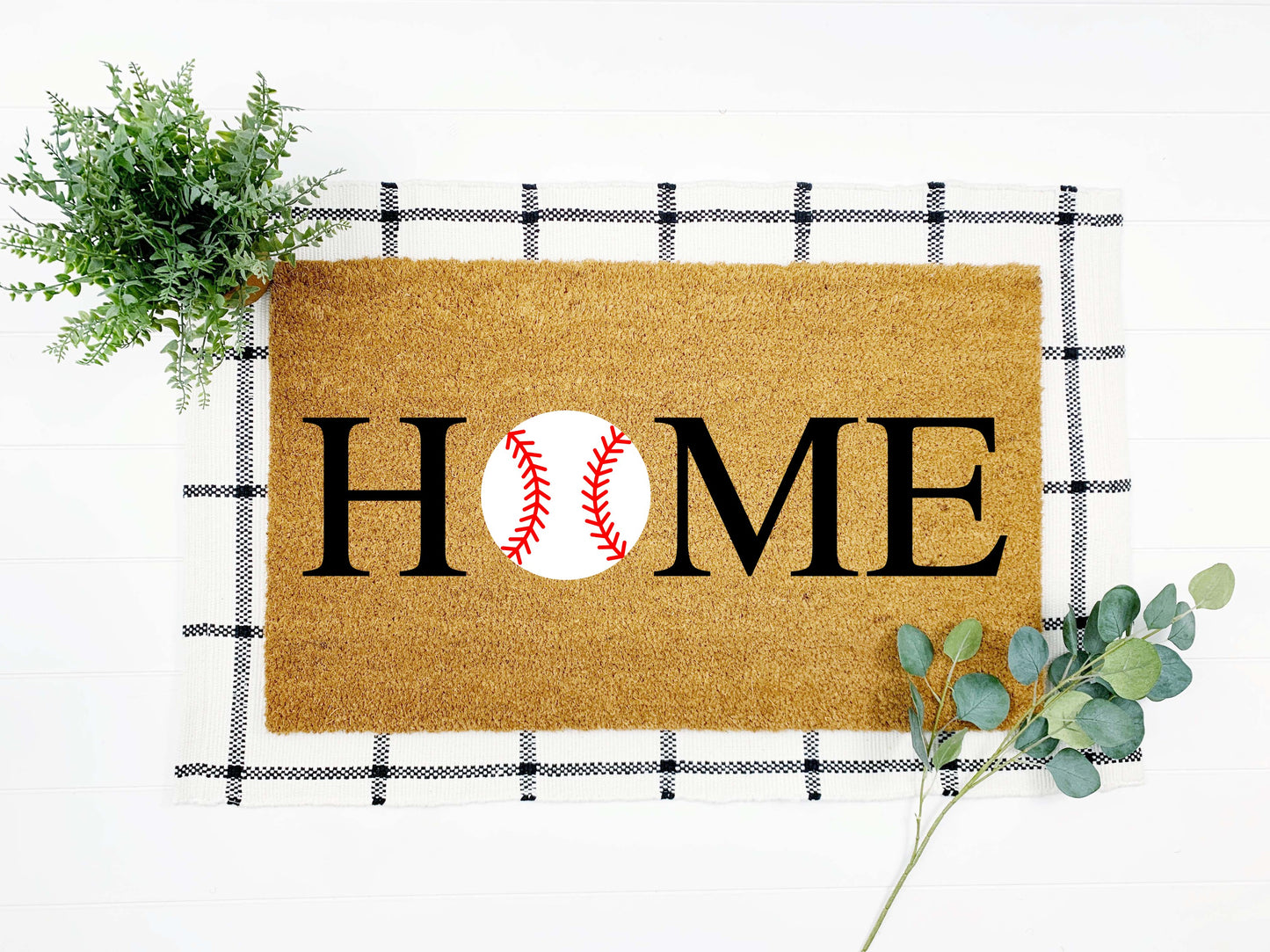 Home Baseball Doormat