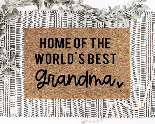Home of the World's Best Grandma Doormat