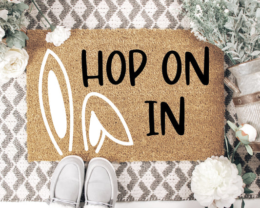 Hop On In Doormat