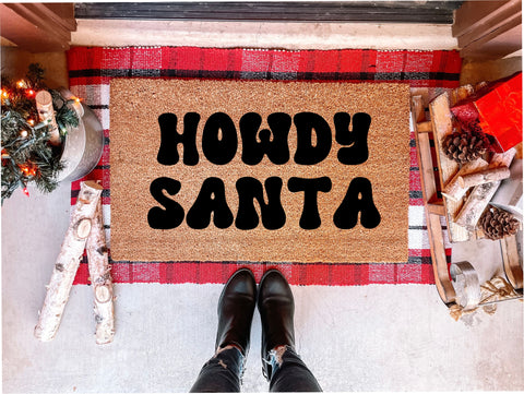 Howdy Santa Doormat