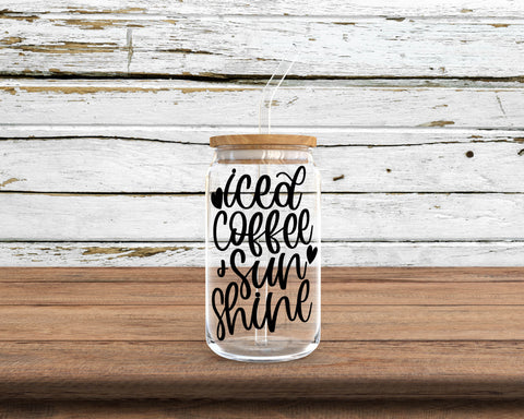 Iced Coffee & Sunshine Glass Can