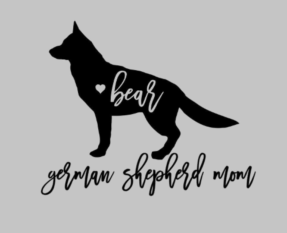 German Shepherd Mom Vinyl Decal Sticker