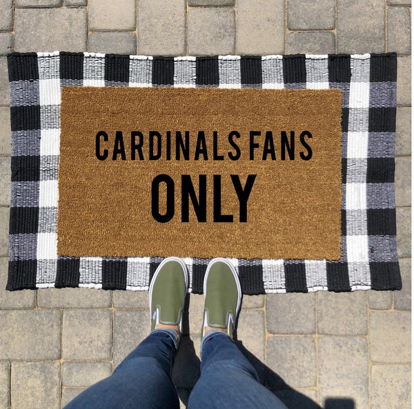 Cardinals Fans Only Doormat