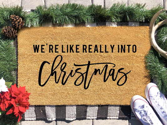 We're like really into Christmas Doormat
