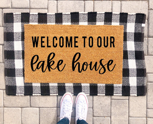 Welcome To Our Lake House Doormat