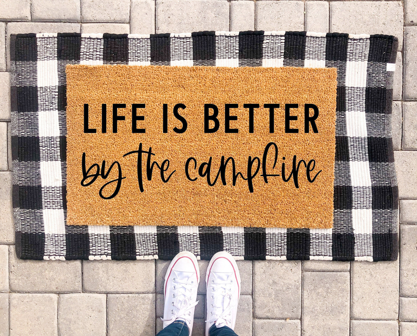 Life is Better By The Campfire Doormat