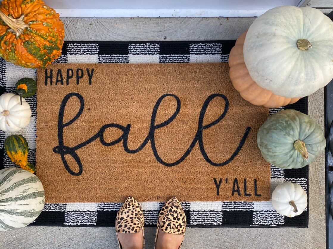 Happy Fall Y'all Doormat