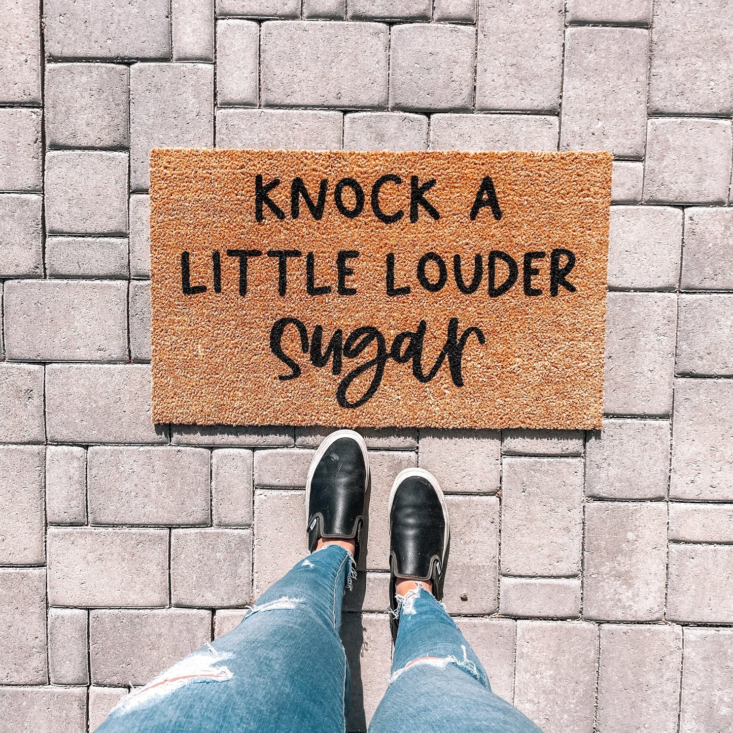 Knock a Little Louder Sugar Doormat