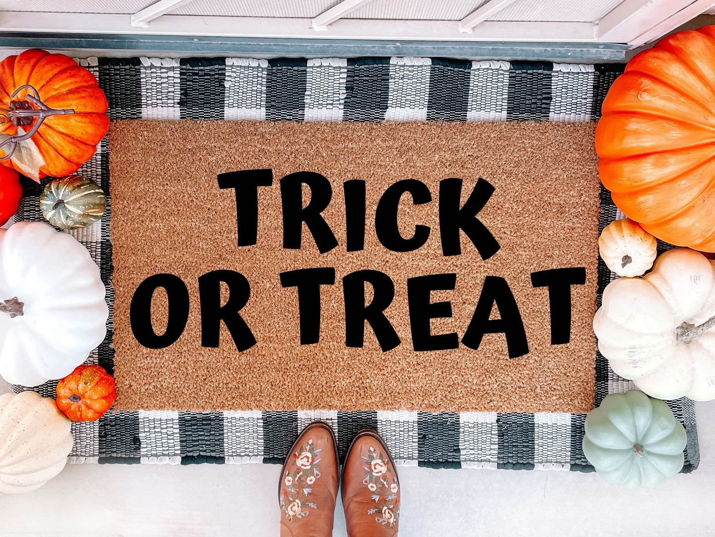 Trick or Treat Doormat