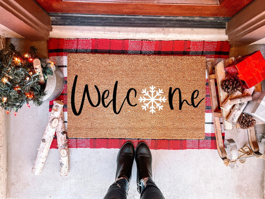 Welcome Snowflake Doormat
