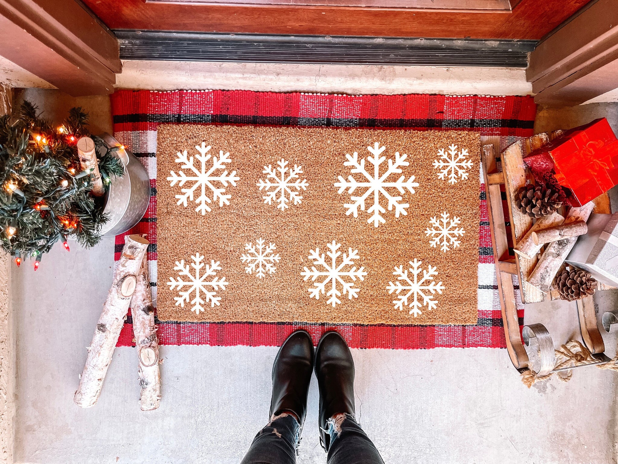 Snowflakes Doormat