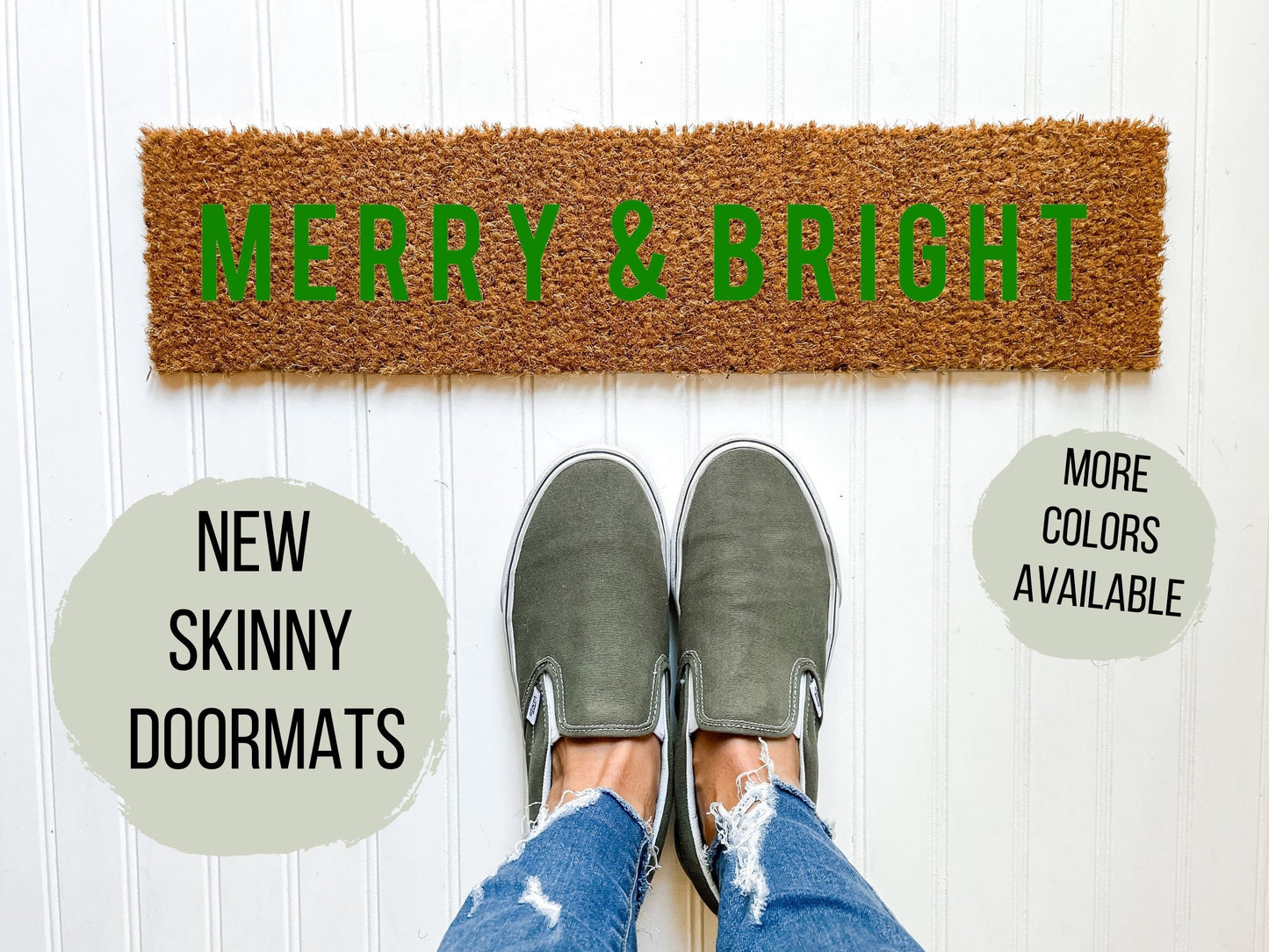 Merry And Bright Skinny Doormat