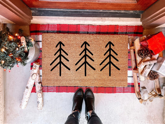 Simple Christmas Trees Doormat