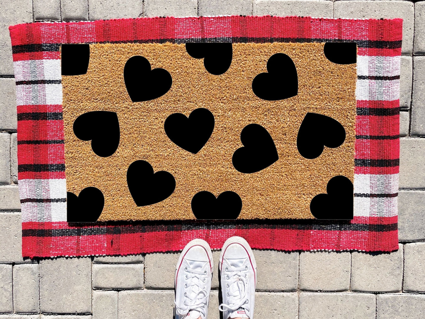 Hearts Valentine's Day Doormat