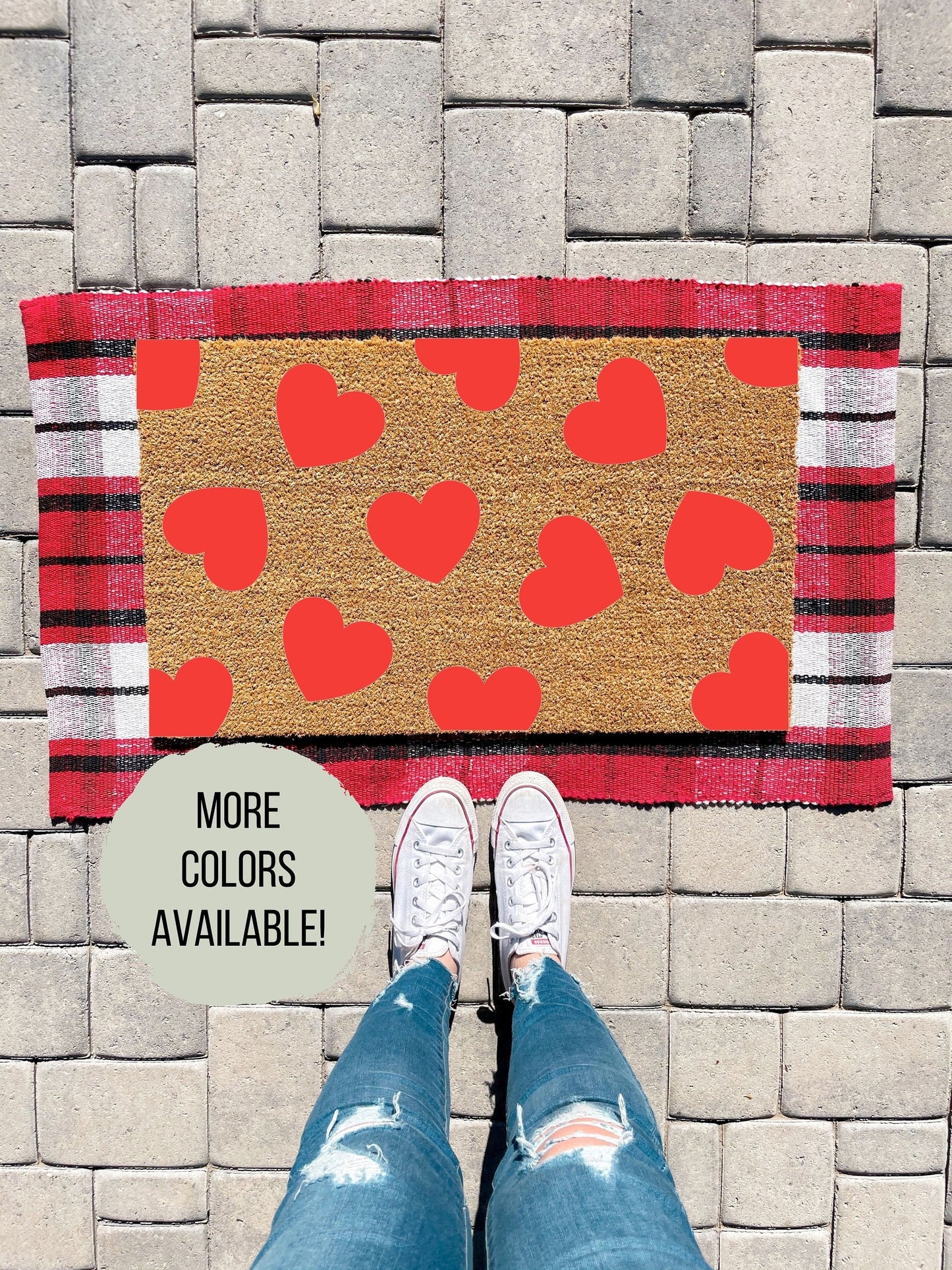 Hearts Valentine's Day Doormat