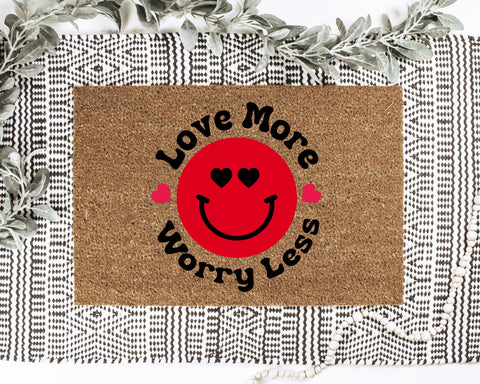 Love More Worry Less Doormat