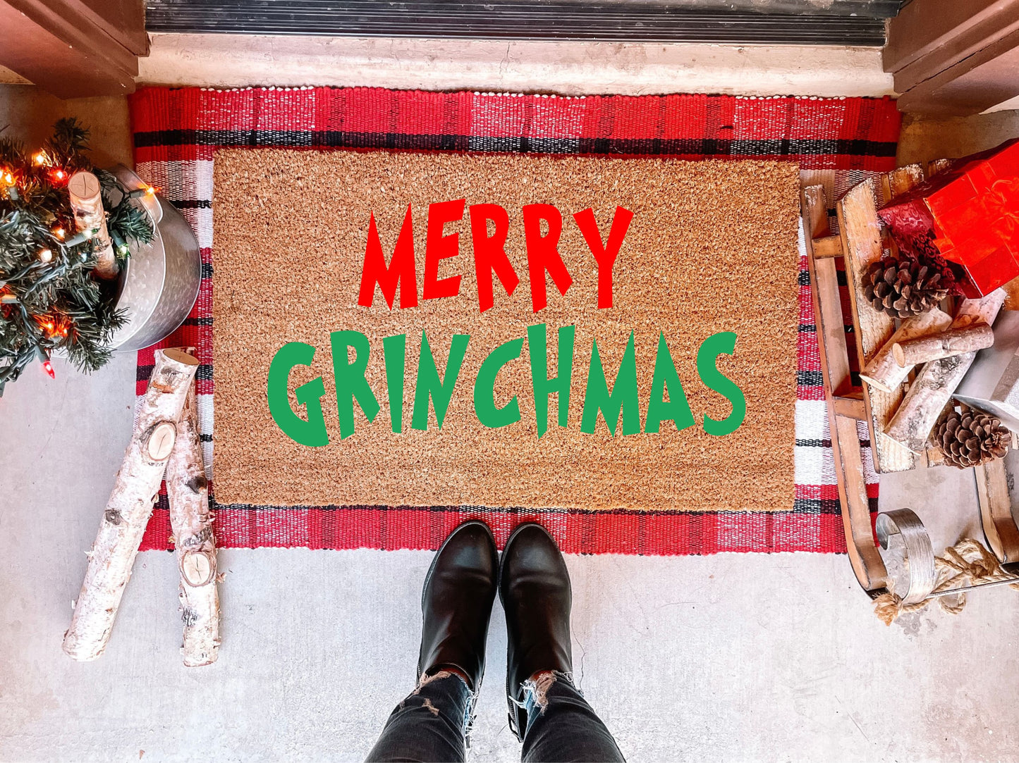 Merry Grinchmas Doormat