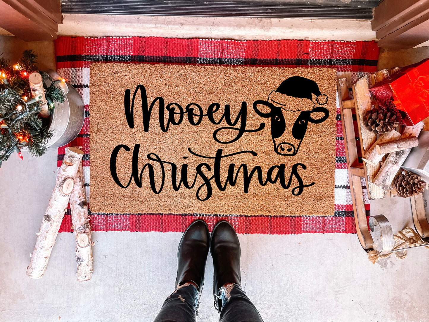 Mooey Christmas Doormat